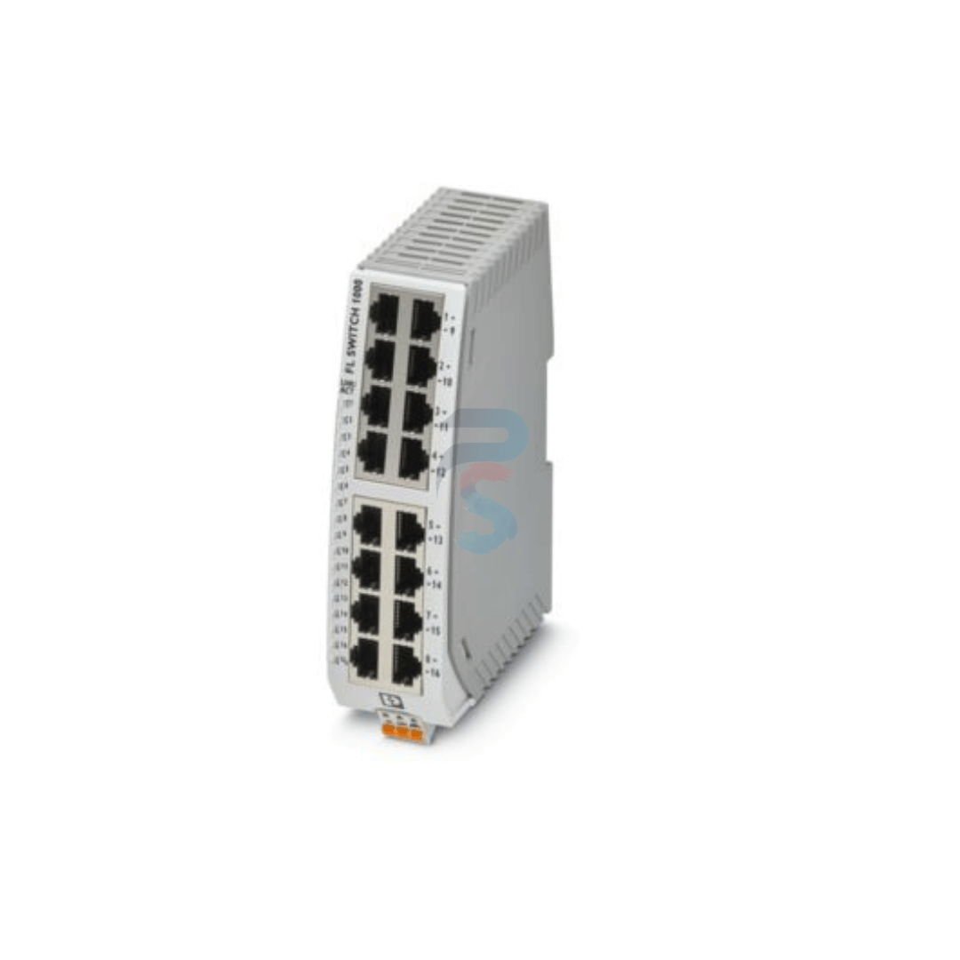 PHOENIX CONTACT 1085255, 16 PORT ETHERNET SWITCH, PLASTIC BODY