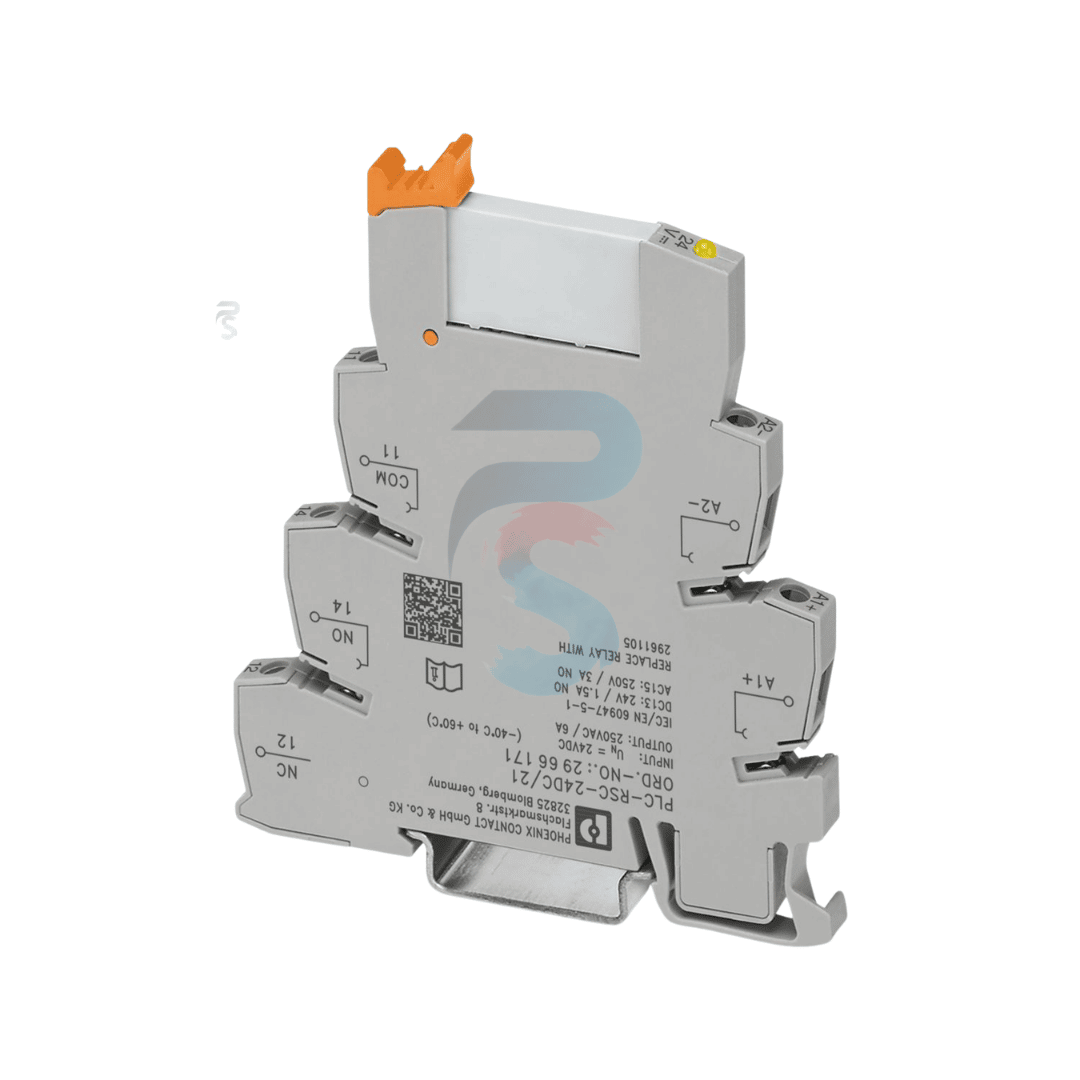 PHOENIX CONTACT 2966171, PLC-RSC-24DC21 24V DC 1 SPDT COB SLIM RELAY WITH BASE