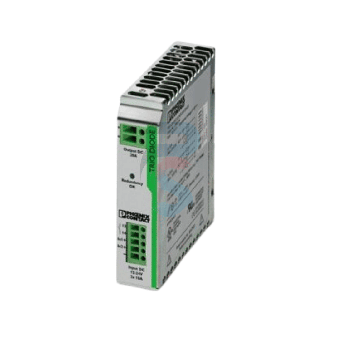 PHOENIX CONTACT 2866514, TRIO-DIODE 12-24VDC 2X10A1X20A REDUNDANCY MODULE