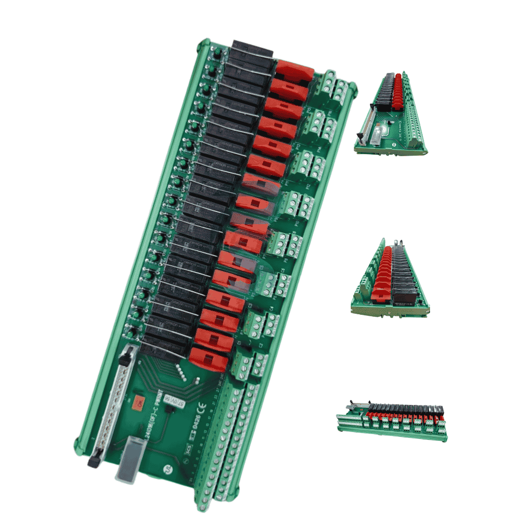 UL24I16O-OF-C-PWRMT-OB, CNC Relay Module Passive cum Relay Interface Module 24 Inputs & 16 Relay Outputs with fuse